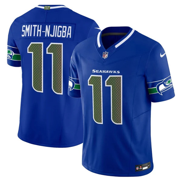 Men's Royal Seattle Seahawks #11 Jaxon Smith-Njigba 2025 F.U.S.E. “Rivalries” Vapor Untouchable Limited Stitched Football Jersey